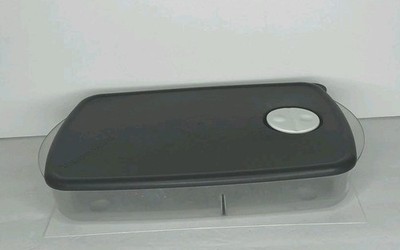 Tupperware Rock N Serve Black 3 section Divided Container 3990A-1 Microwave Safe