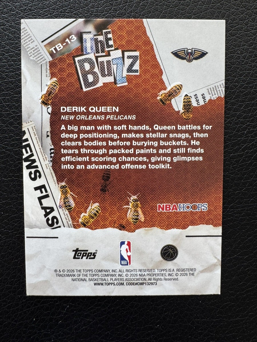 2025-26 Topps NBA Hoops Derik Queen #TB-13 The Buzz | eBay