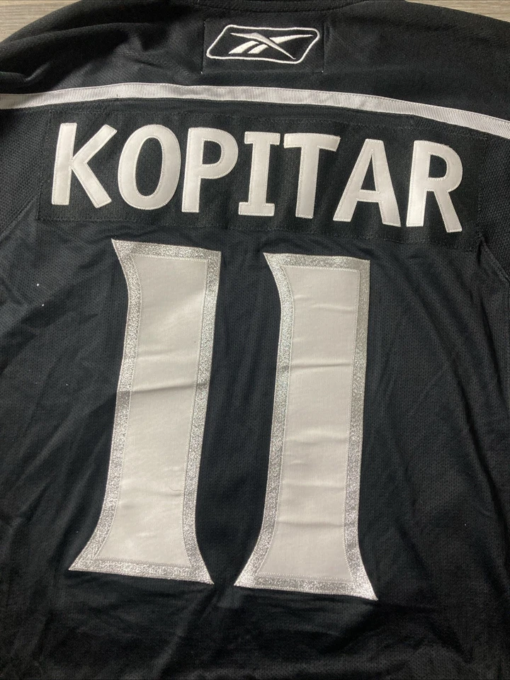 Camiseta deportiva Los Angeles Kings Anze Kopitar Reebok para hombre grande/XL negra plateada 11 NHL Foto 4 de 4