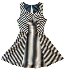 Black and White Striped Dress Size Small Ark & Co. Fit and Flare