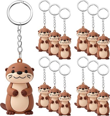 48 Pcs 3D Silicone Otter Keychain Bulk Otter Stuff Purse Car Accessories Char...