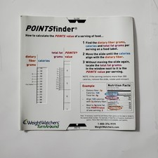 Weight Watchers TurnAround Points Booster Finder Slide Calculator WW 2006