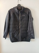 Under Armour Storm Jacket Boys Youth X-LARGE YXL Black Puffer Coldgear Full Zip
