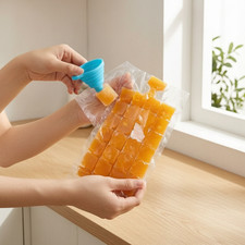 Silicone Ice Cube Tray with Lid, Easy Release Ice Trays for Freezer