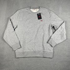 Levi's Men's Men's Heather Gray Core Crew Regular Fit Long Sleeve Sweatshirt
