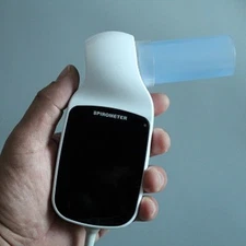 Portable Digital Spirometer - Handheld PFT Device for Lung Respiratory Testing