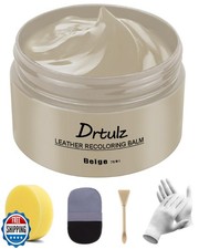 drtulz Beige Leather Recoloring Balm, Leather Color Restorer Conditioner, Lea