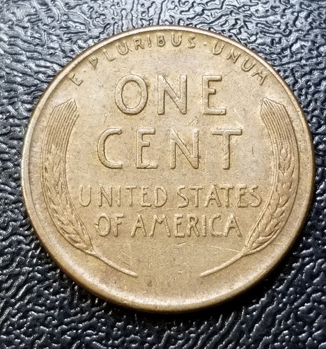 1957 D Error Filled B Lincoln Wheat Cent Penny - Picture 3 of 3