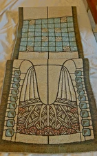 Woven Table Runner Textile Art Nouveau Art Deco Victorian Unbranded 75" x 12.5"