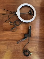 Ring led light and mic for smartphone video recording