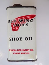 Vintage Irish Setter Dog Red Wing Leather Boot Shoe Oil Tin Can 8 oz