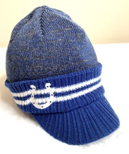 Indianapolis Colts Winter Hat, Blue, Small Bill, Reebok On Field Cap, Warm