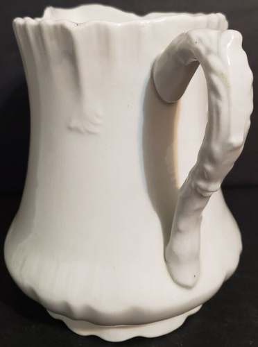 Vintage Etruria Mellor & Co. White Embossed Pitcher 6" Tall - Picture 2 of 17