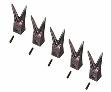 5 - Hensley Style Twin Tiger Rock Bucket Teeth w Roll Pins - X156WTL , P156