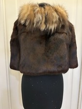 Poncho Di Pelliccia Di Lapin