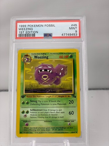 Weezing (1st Edition) graded PSA 9 for sale on eBay