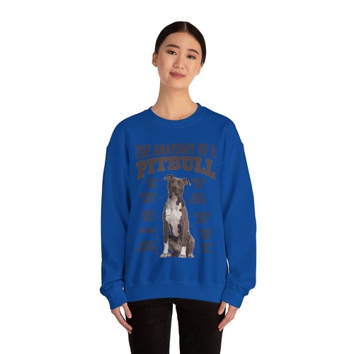 Lustiges Sweatshirt Anatomy of A Pitbull Pitbull Haustierliebhaber Dogdad Dogmom Geschenk - Bild 21 von 33