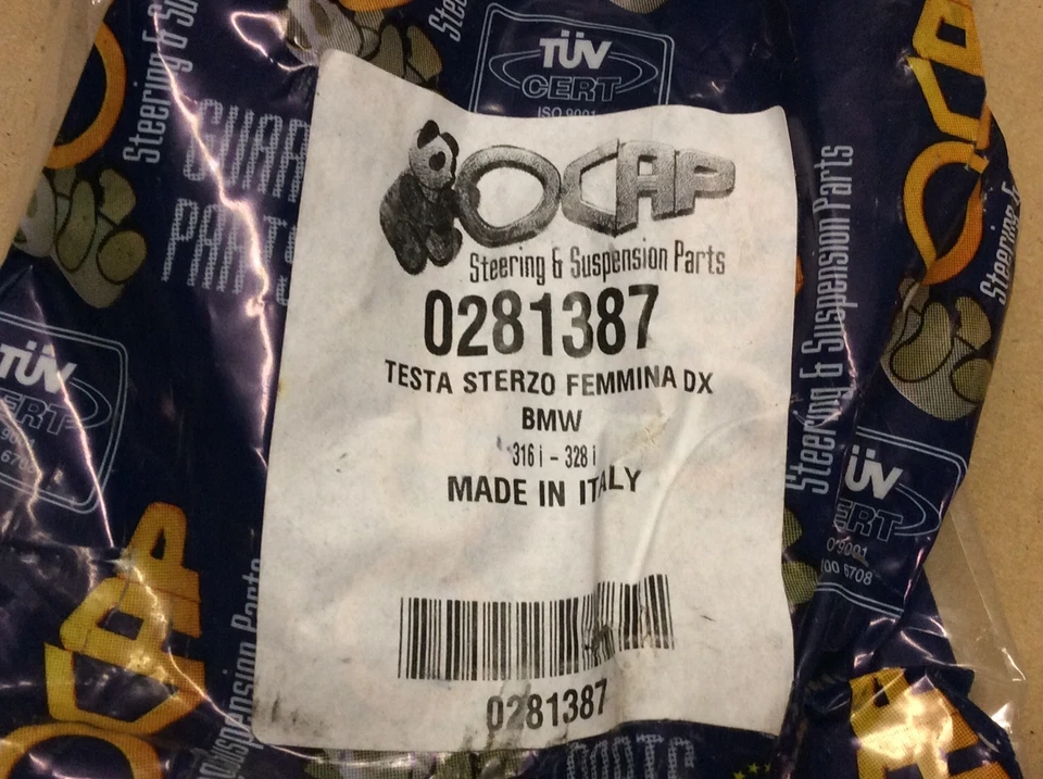 NUEVO NAPA 0281387 Extremo de varilla de dirección delantero derecho Foto 3 de 4