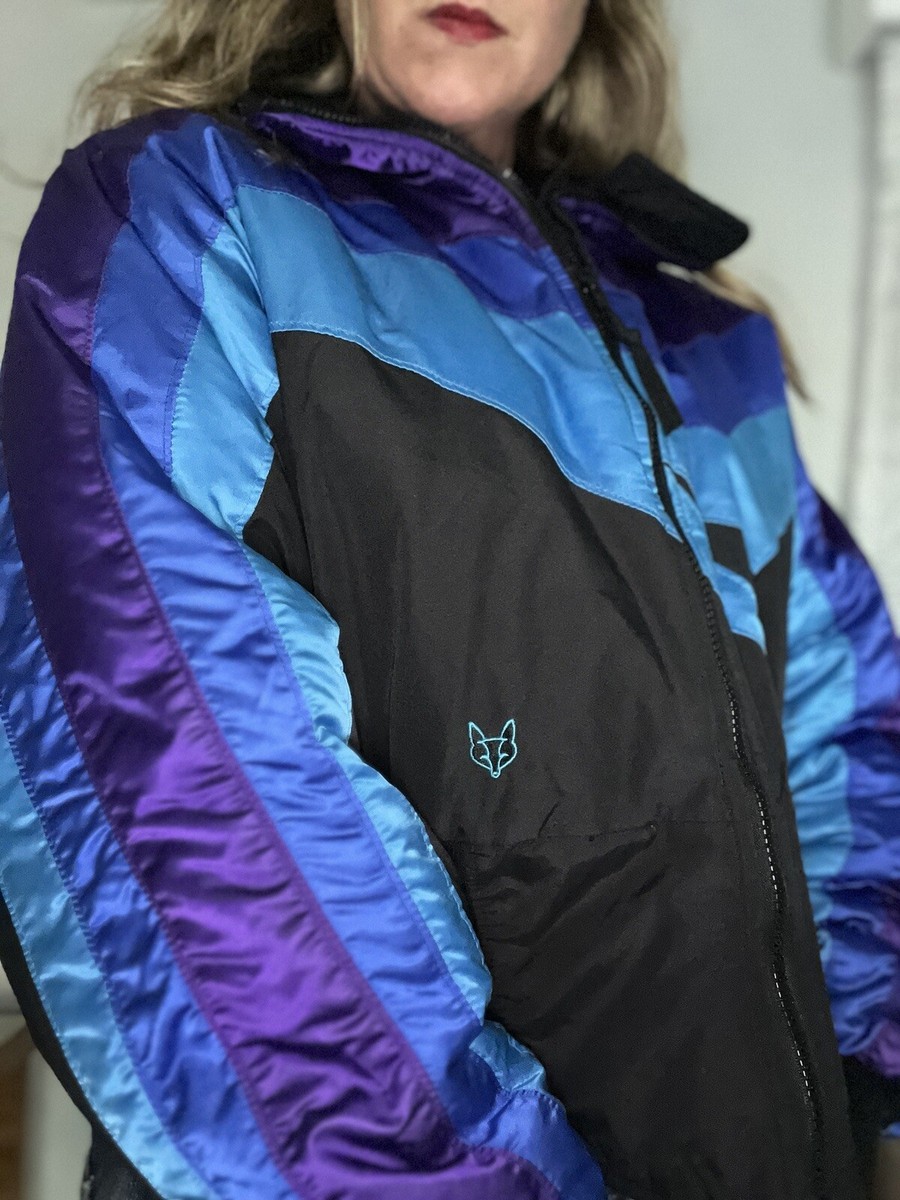 レア 80s Fox image ski jacket ブルー Rare 80s Fox Image Ski Jacket Blue