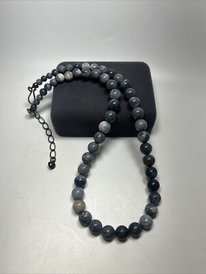 Designer DTR Jay King Sterlingsilber abgestuft blau Edelstein Perlen Halskette