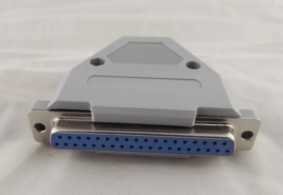 10x DB37 Female 37 Pin 2 Rows D-SUB Connector Grey Plastic Hood Cover Backshell - Image 4 of 4