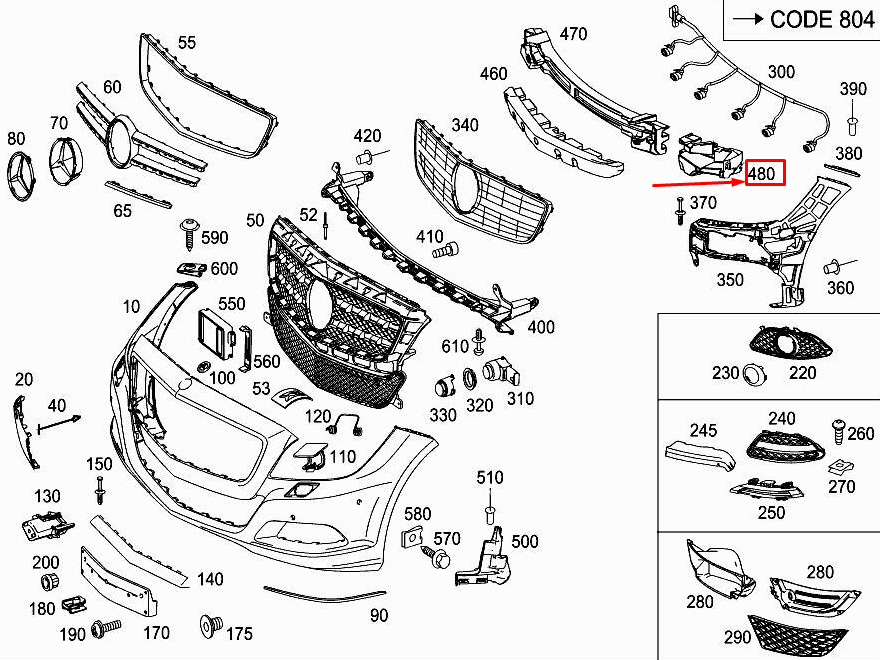 MERCEDES-BENZ CLS C218 Stoßfängeraufpralldämpfer vorne links A2188851737