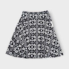LuLaRoe Kids Azure A-Line Skirt 12 Black/White Southwestern NWT