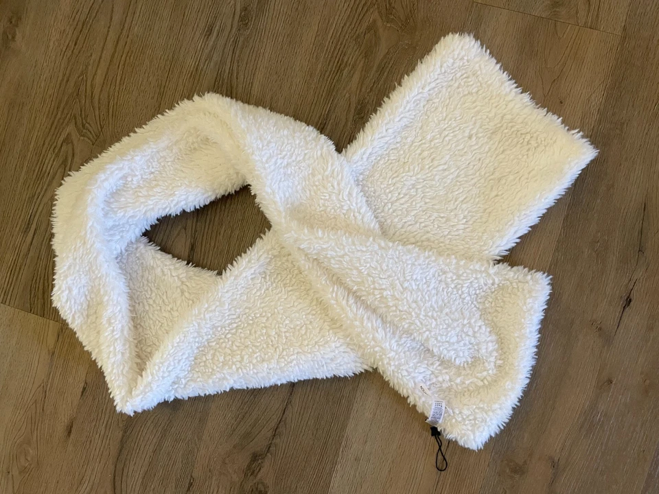 BCBGeneration Blanco Bufanda Difusa Poliéster 9" x 65" Invierno Acogedora Cómoda Foto 3 de 4