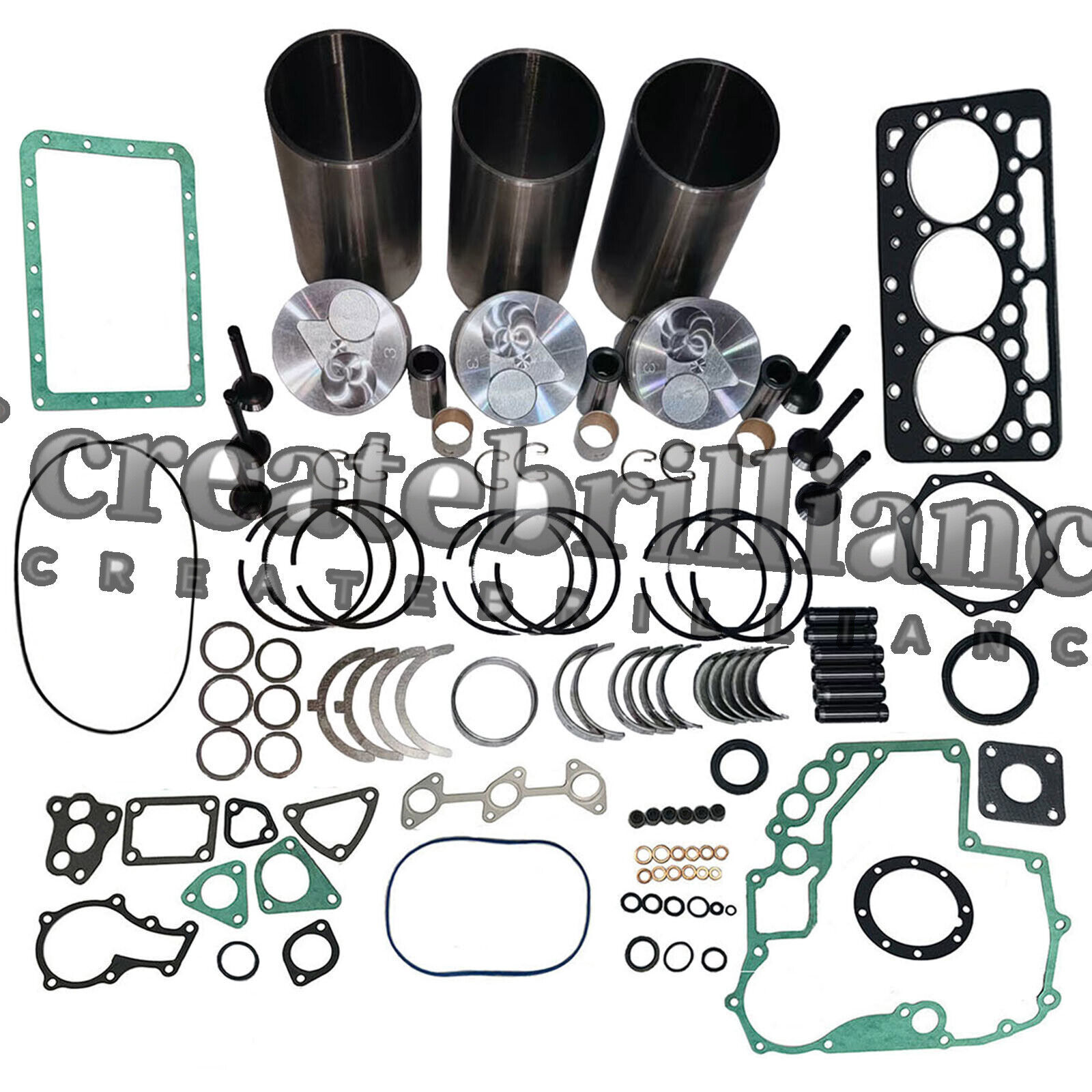 For Kubota D722 Engine D722 Rebuild Kit&Crankshaft&Con Rod&Water pump