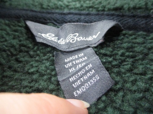 Eddie Bauer Jacket Adult XL Green Pullover Sweater Golf Outdoors Logo Mens - Picture 6 of 9