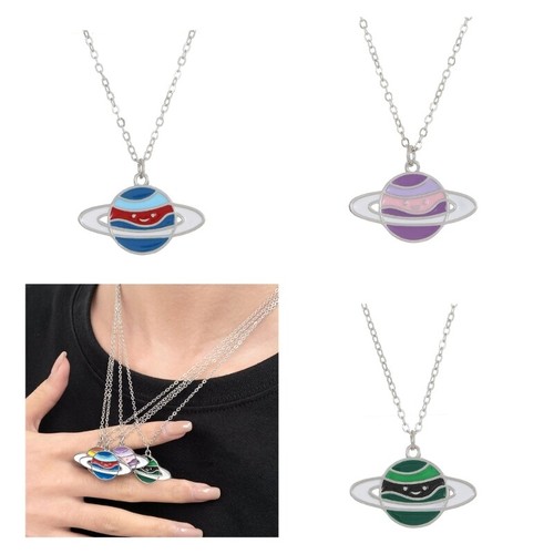 Modern Planet Inspired Necklace Collarbone Chain Accessory for Girl - Picture 2 of 12