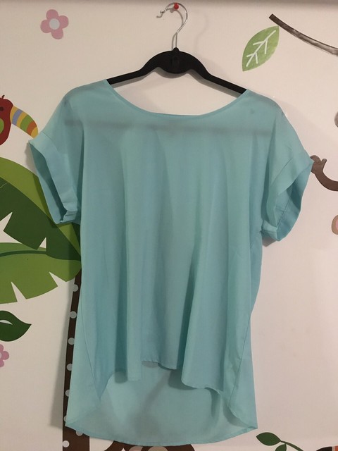 H&M Aqua Blue Blouse Light And Flowy Size Medium | eBay