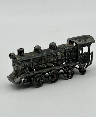 Vintage Metal Steam Locomotive w/ Rolling Wheels