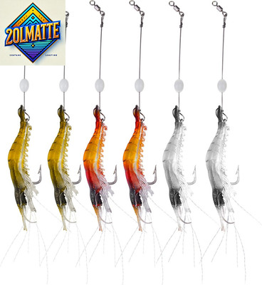 Fishing Shrimp Lures Artificial Silicone Soft Lures Shrimp Bait Set Kit L