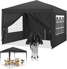 10'x10' Privacy Pop UP Canopy Party Tent Folding Waterproof Gazebo with 4 Walls