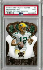 2013 Panini Crown Royale Aaron Rodgers Bronze Die-Cut Crown PSA 9