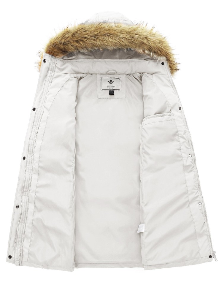 Hooded Puffer Parka Jacket For Women By Wavlynn Ultra Warm Weatherproof Longline Coat