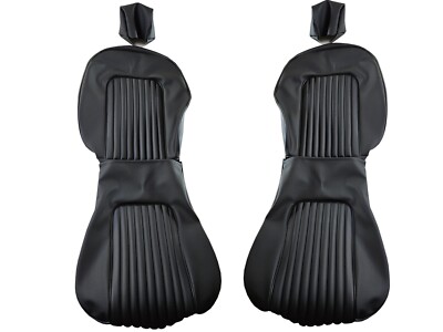 Fits: Alfa Romeo Spider 1971-94 Style 3 Black leather Seat Covers