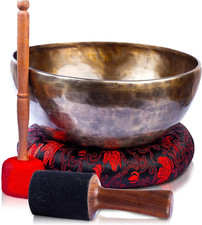 Large Tibetan Singing Bowl Set - 9" Master Healing Nepal