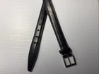 Nordstrom Black Italian Full Grain Leather Belt Nickel Buckle Size 36 Italy
