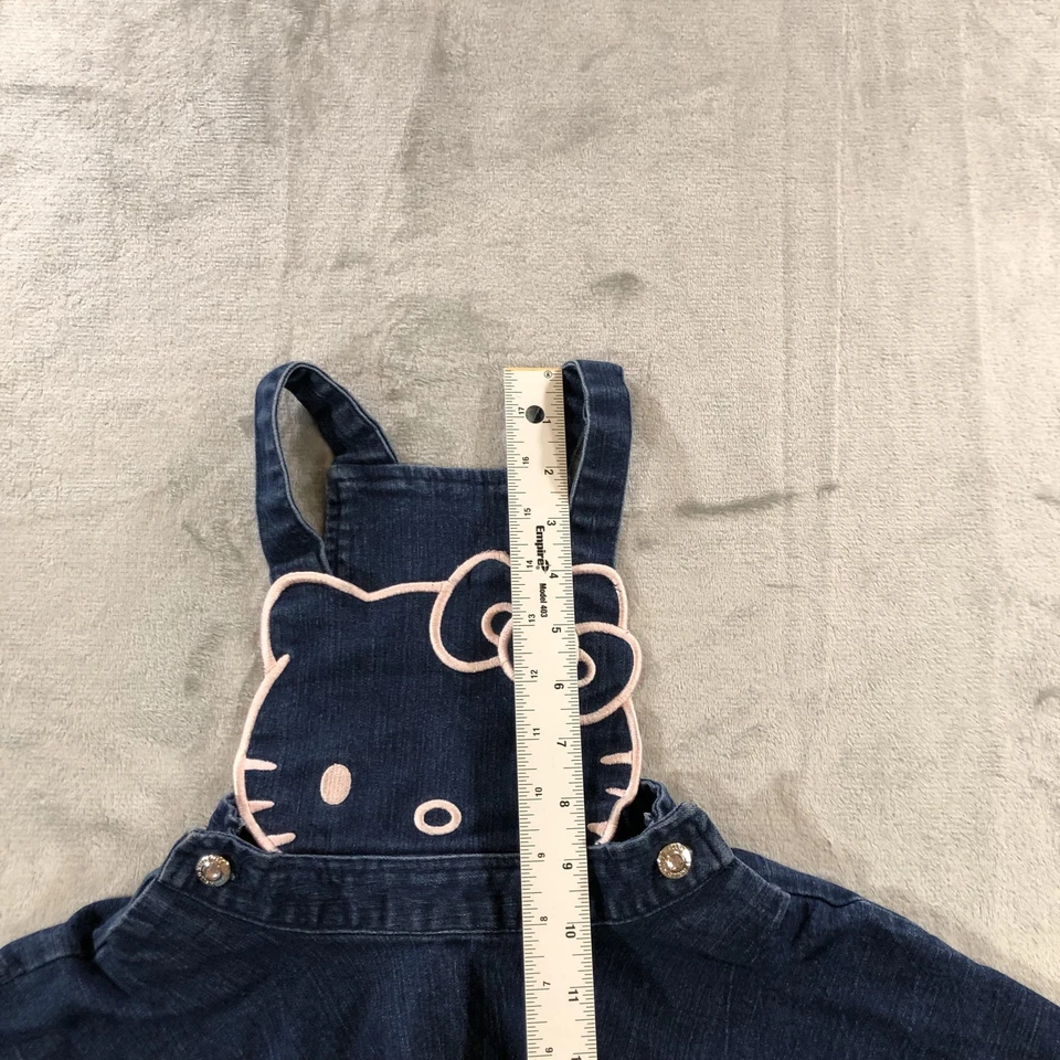 Vestido Hello Kitty Denim Mono Niñas 3T Azul Sanrio Delantal Jersey Estrás Foto 2 de 4