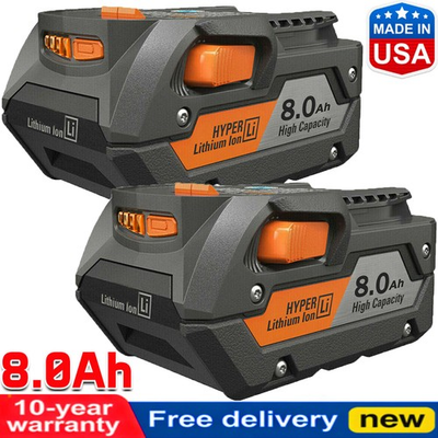#ad PACK 8.0Ah For Ridgid R840087 Lithium Battery Rigid 18 Volt R840085 Power Tools $24.98
