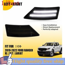 2/4/6 Fit 19-22 Ford Ranger Smoked Lens White LED Front Fender Side Marker Light