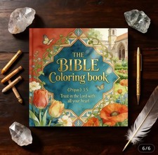 7.87X7.87 Inch 24-Page Single-Sided Print The Bible Coloring Book