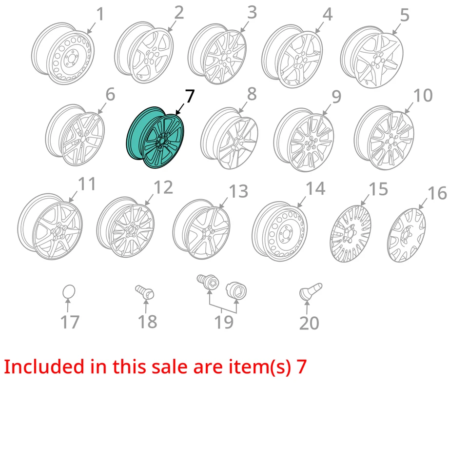 Wheel 16x6-1/2 Alloy 5 Double Spokes Fits 05-09 SAAB 9-3 104203490 - Image 3 of 4