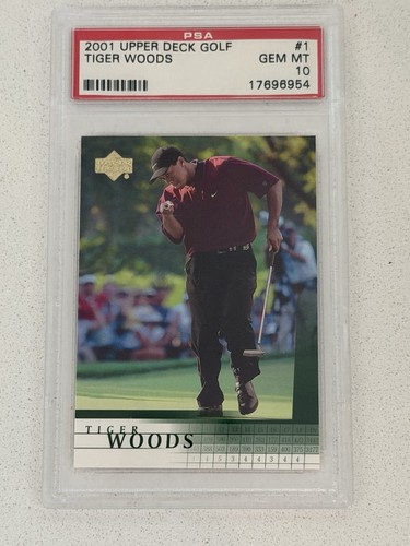 2001 Upper Deck Golf Tiger Woods Rookie PSA 10