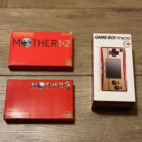 Nintendo Game Boy Micro Console Mother 1+2 3 Super Mario Bros 20th Famicom color