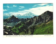 Mount Adams viewed from the top of Crystal Mountain VTG Postcard UNP