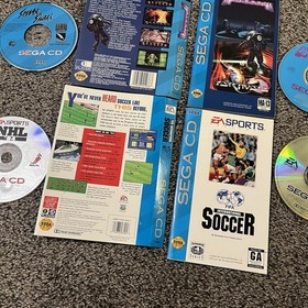 Lot Of 4 Sega CD 2 DISC ONLY Games (Microcosm, Sewer Shark, NHL 94, FIFA Soccer)
