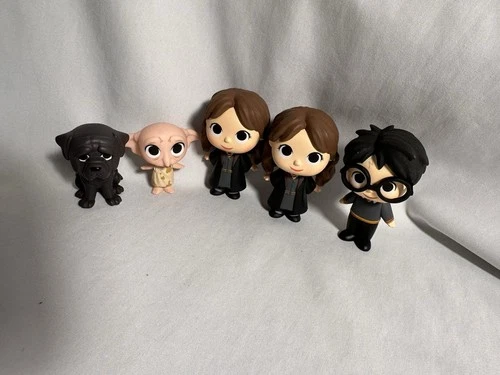 Lot of 5 Harry Potter Mini Funko Figures Fang Dobby Hermione Harry